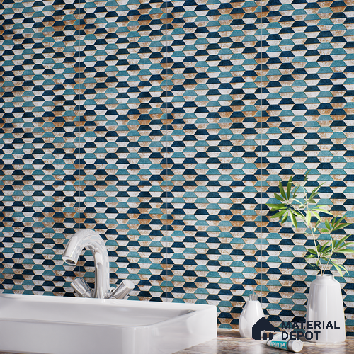 Hexagonal Wall & Floor Tile TL 07237 Alpi 4001 Granula 1 ft x 1 ft Ceramic Matte Finish - 9 mm  | 2 mm Spacer is Mandatory | Please Expect a Slight Variation of Pattern